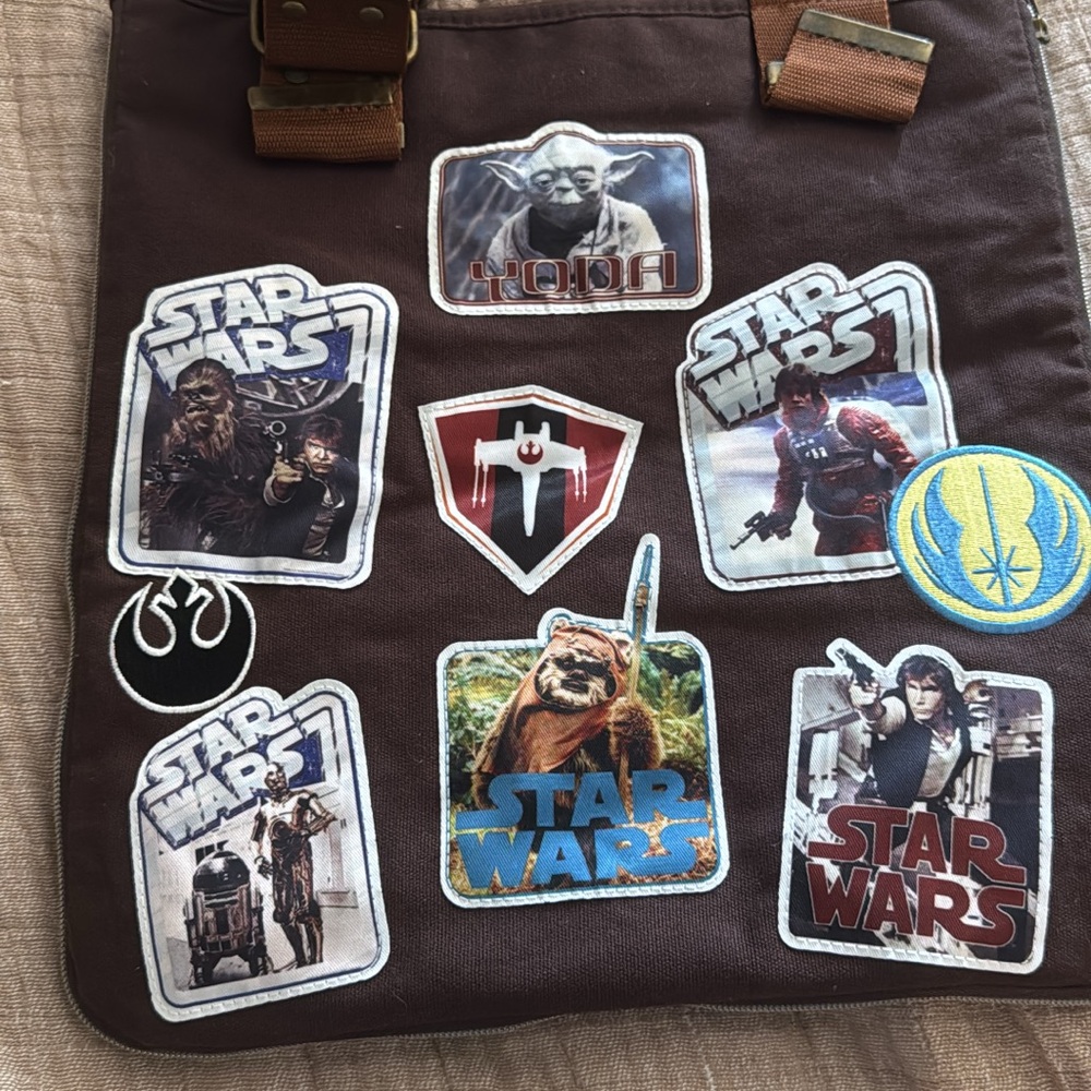 Disney Brown Star Wars Tote Bag with Iconic Design